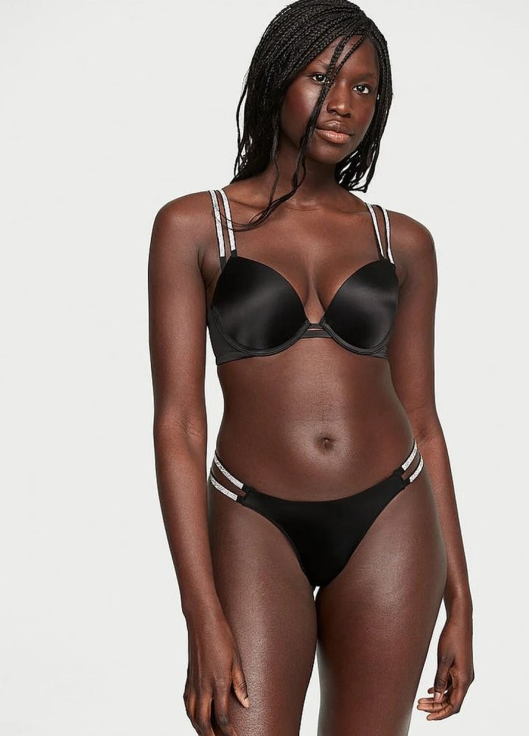 Черный демисезонный комплект (бюстгальтер, трусики) Victoria's Secret