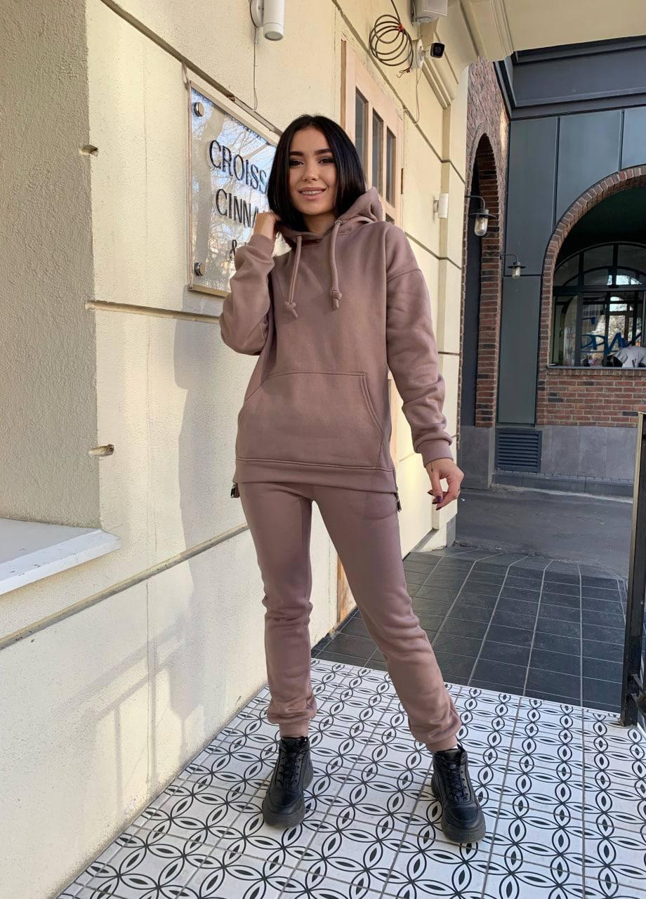 Спортивний костюм жіночий теплий на флісі S-M L-XL 2XL-3XL(42-44 46-48 50-52) МОККО No Brand (254565437)