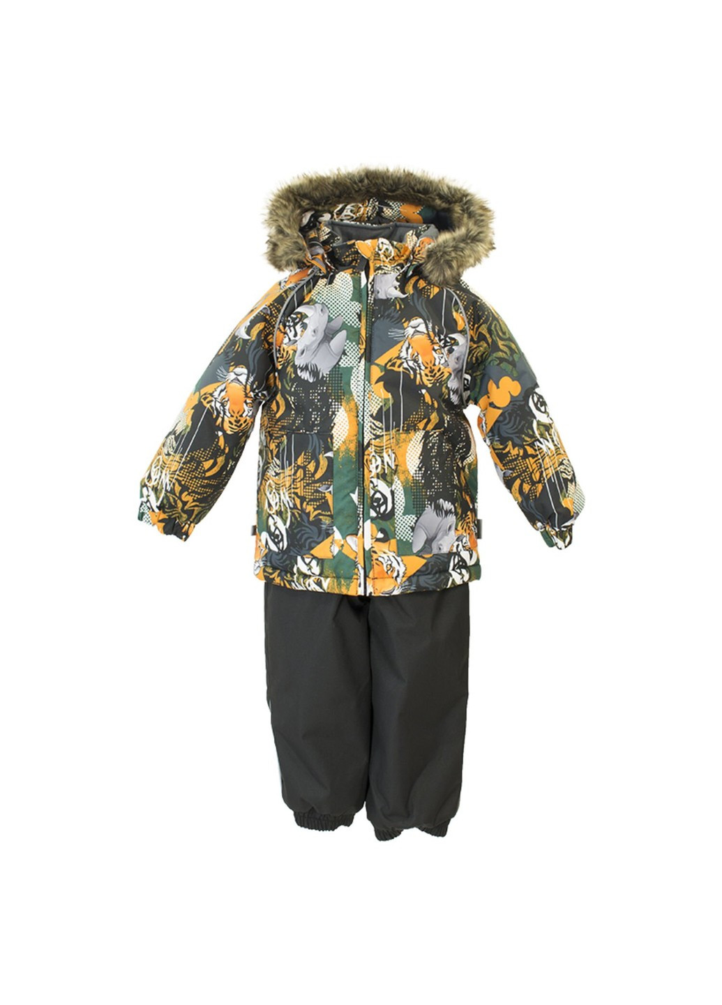 Оранжевый зимний комплект зимний (куртка + полукомбинезон) avery Huppa