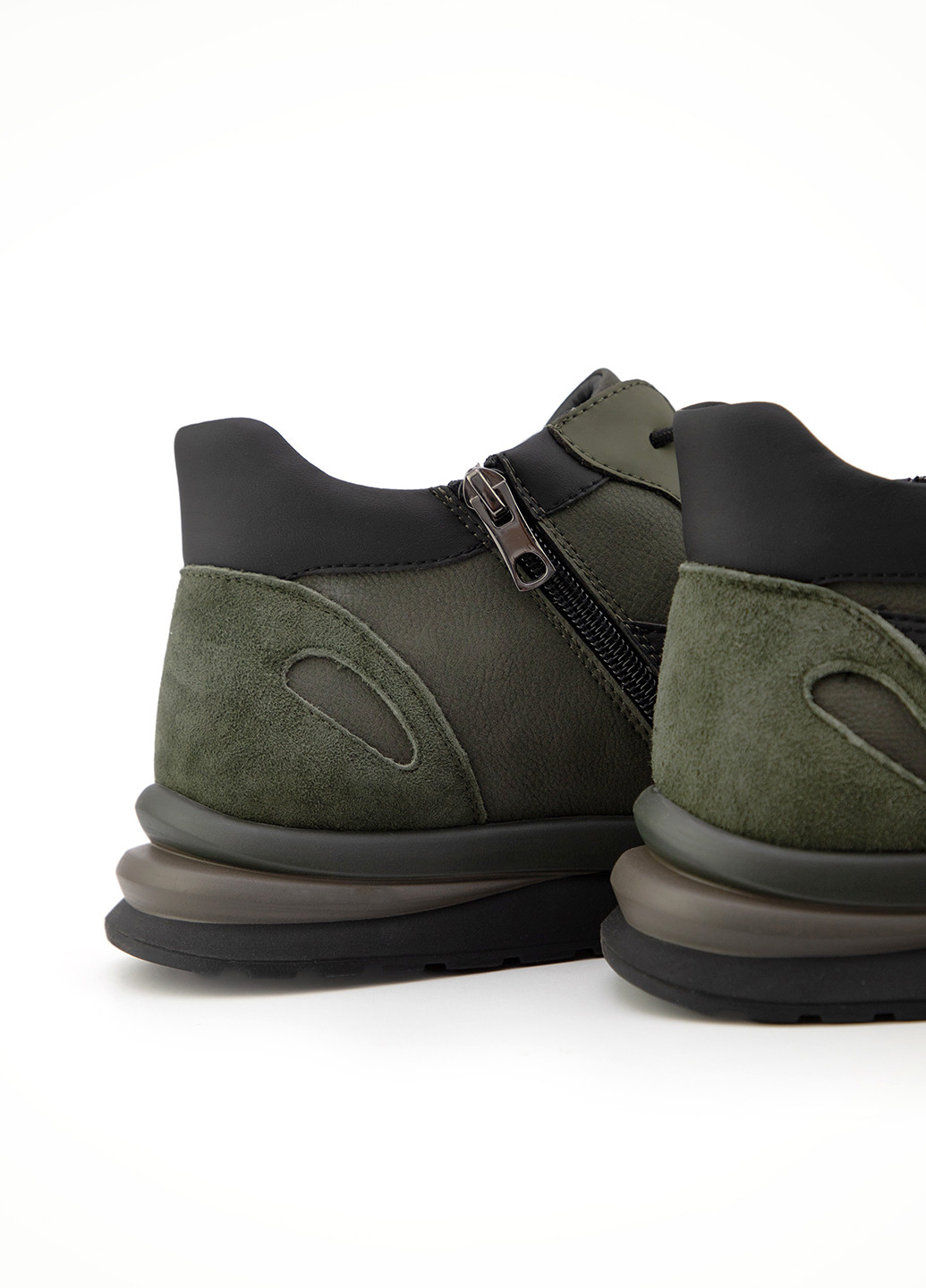 Оливковые (хаки) демисезонные кроссовки Respect