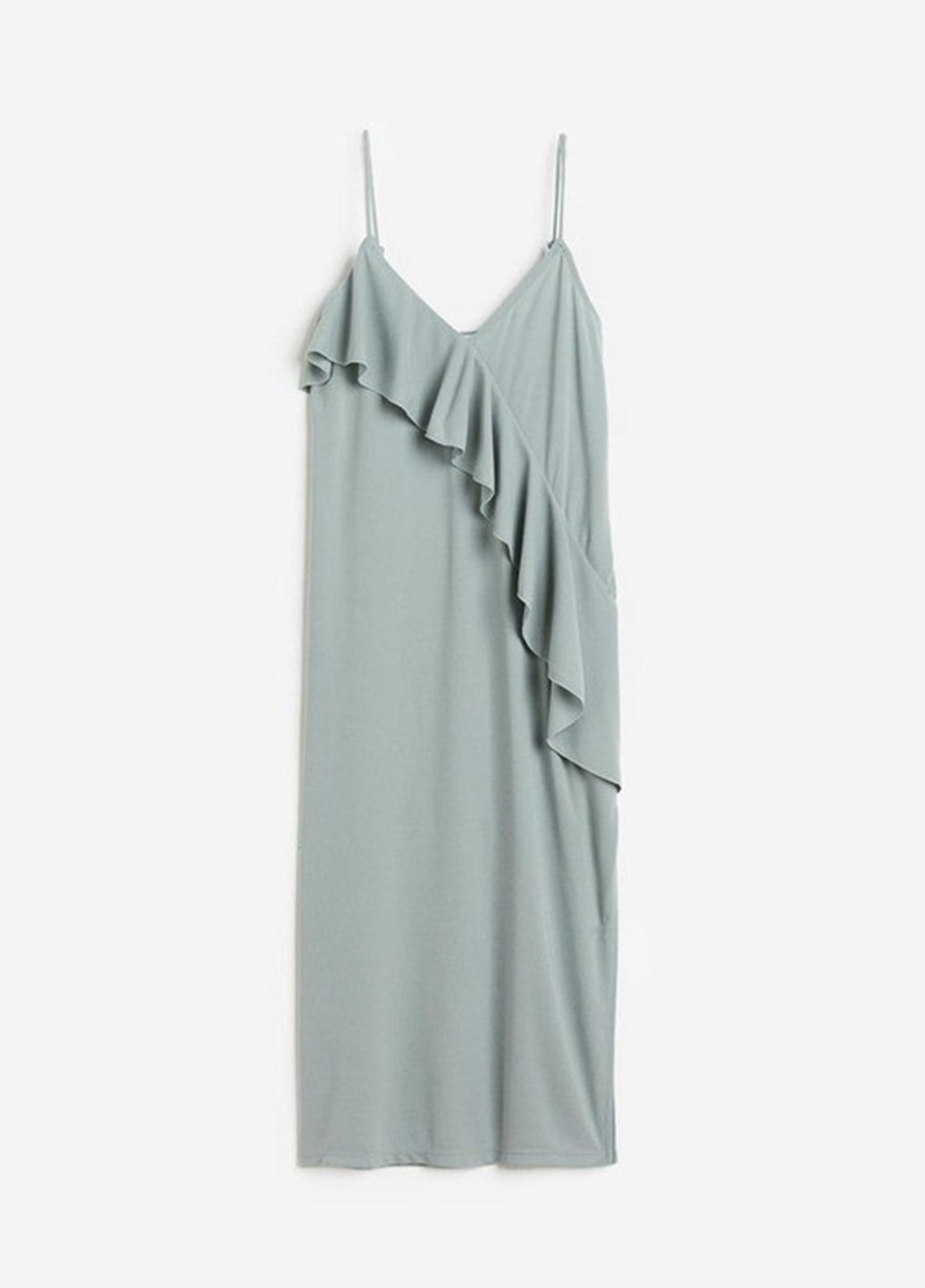 Світло-сіра коктейльна, кежуал сукня сукня-комбінація H&M однотонна