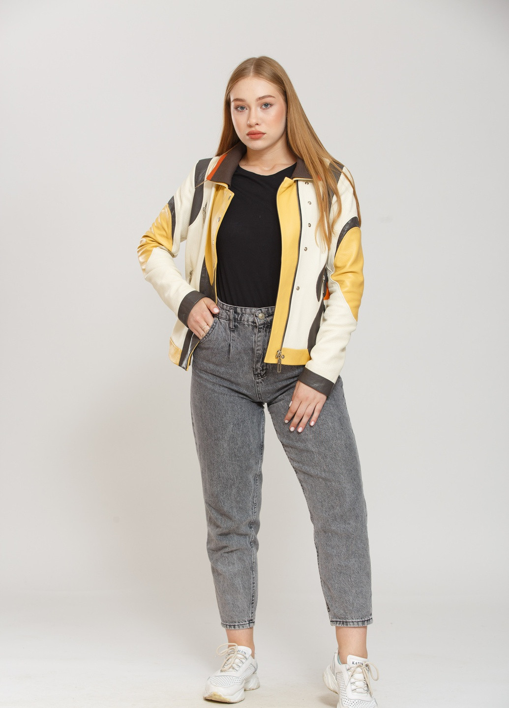 Сіра демісезонна куртка різнокольоровий Sacha Pacha