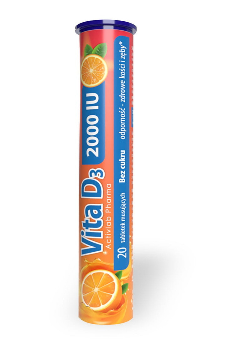 Витамин Д3 Vitamin D3 50 mcg/2000 IU 20 tabs ActivLab (254325748)