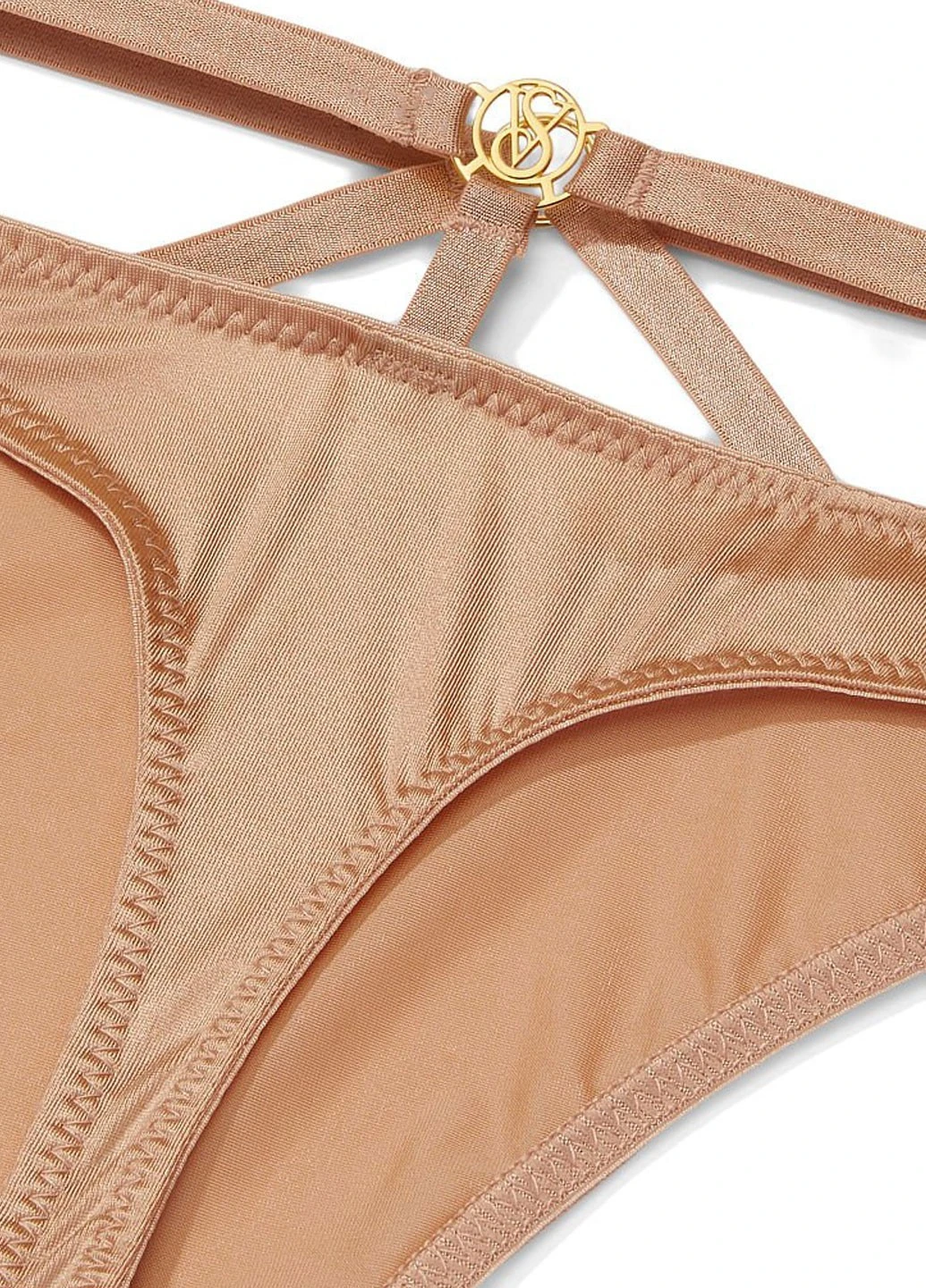 Бежевый демисезонный комплект (бюстгальтер, трусики) Victoria's Secret