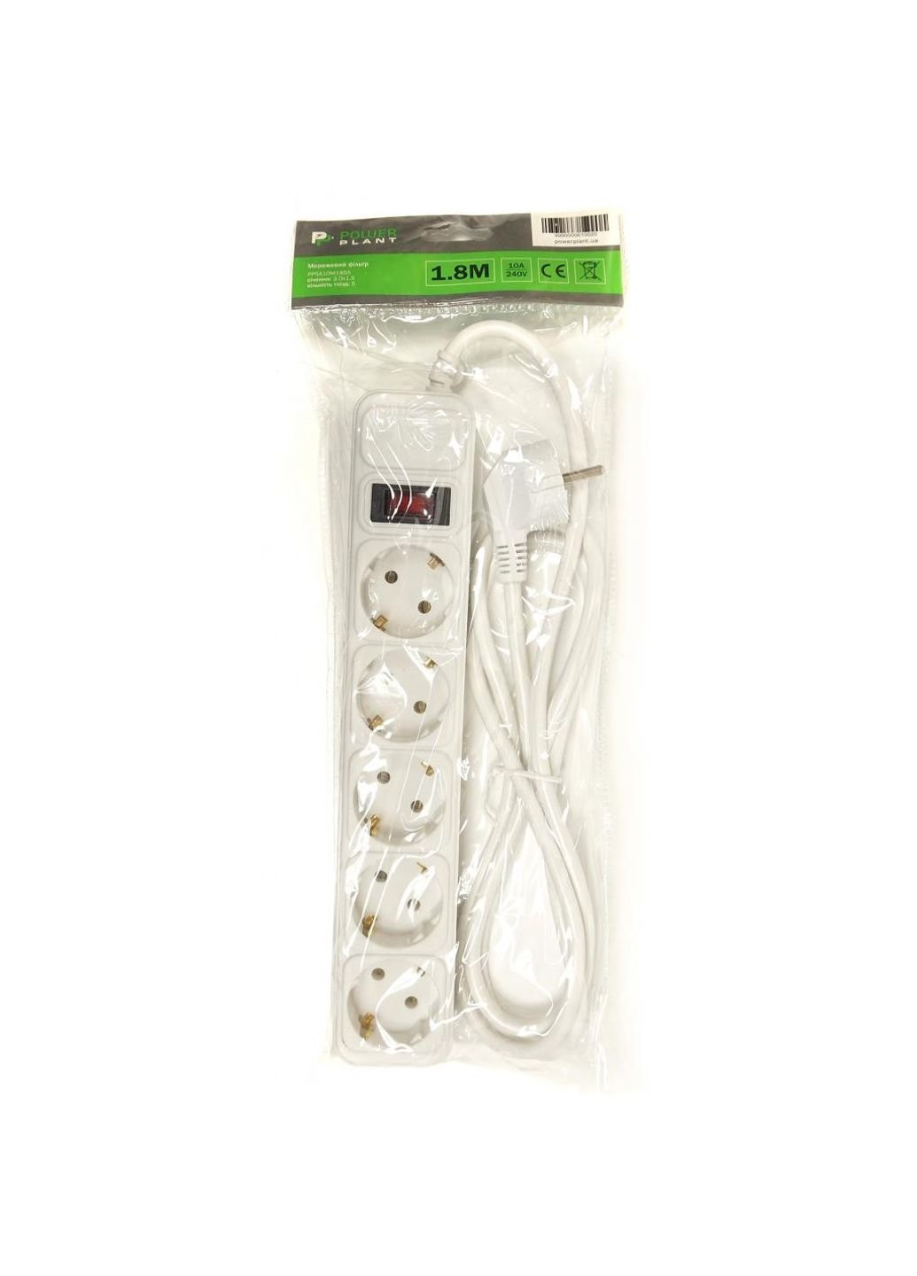 Сетевой фильтр питания 1.8 м, 5 розетoк, евростандарт (JY-1056/1.8) (PPSA10M18S5) PowerPlant (251409506)