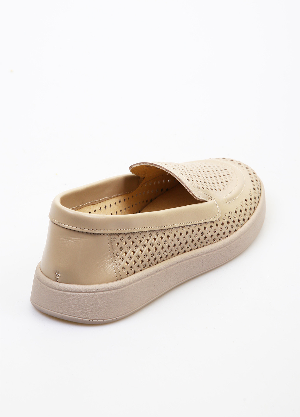 Кофейные слипоны No Brand с перфорацией однотонные