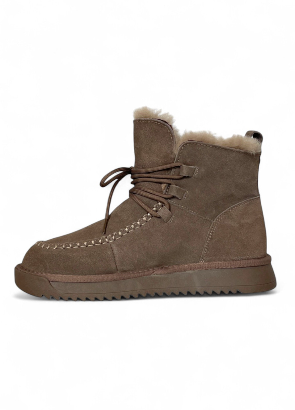 Зимние ботинки Cailaste волнистая подошва, со шнуровкой из натуральной замши