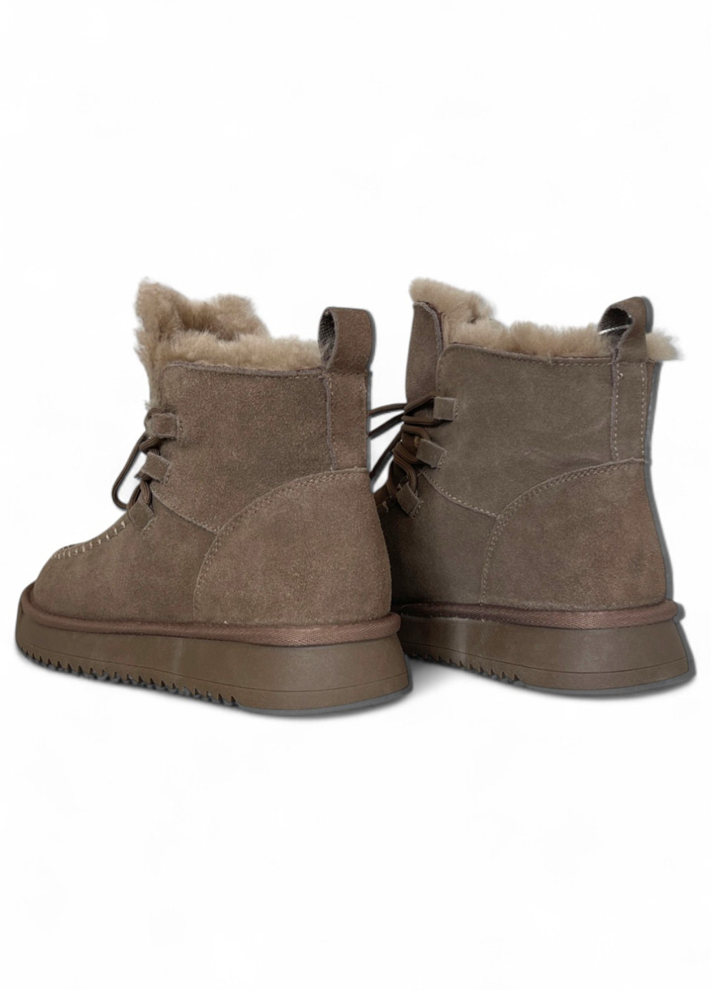 Зимние ботинки Cailaste волнистая подошва, со шнуровкой из натуральной замши