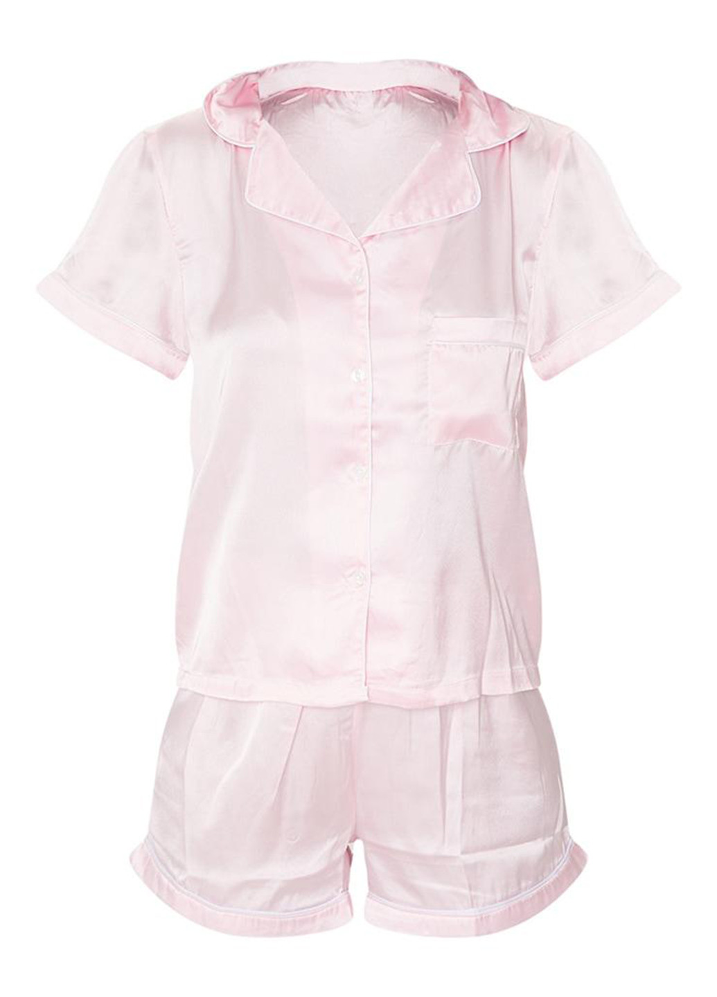 Светло-розовая всесезон пижама (рубашка, шорты) рубашка + шорты PrettyLittleThing