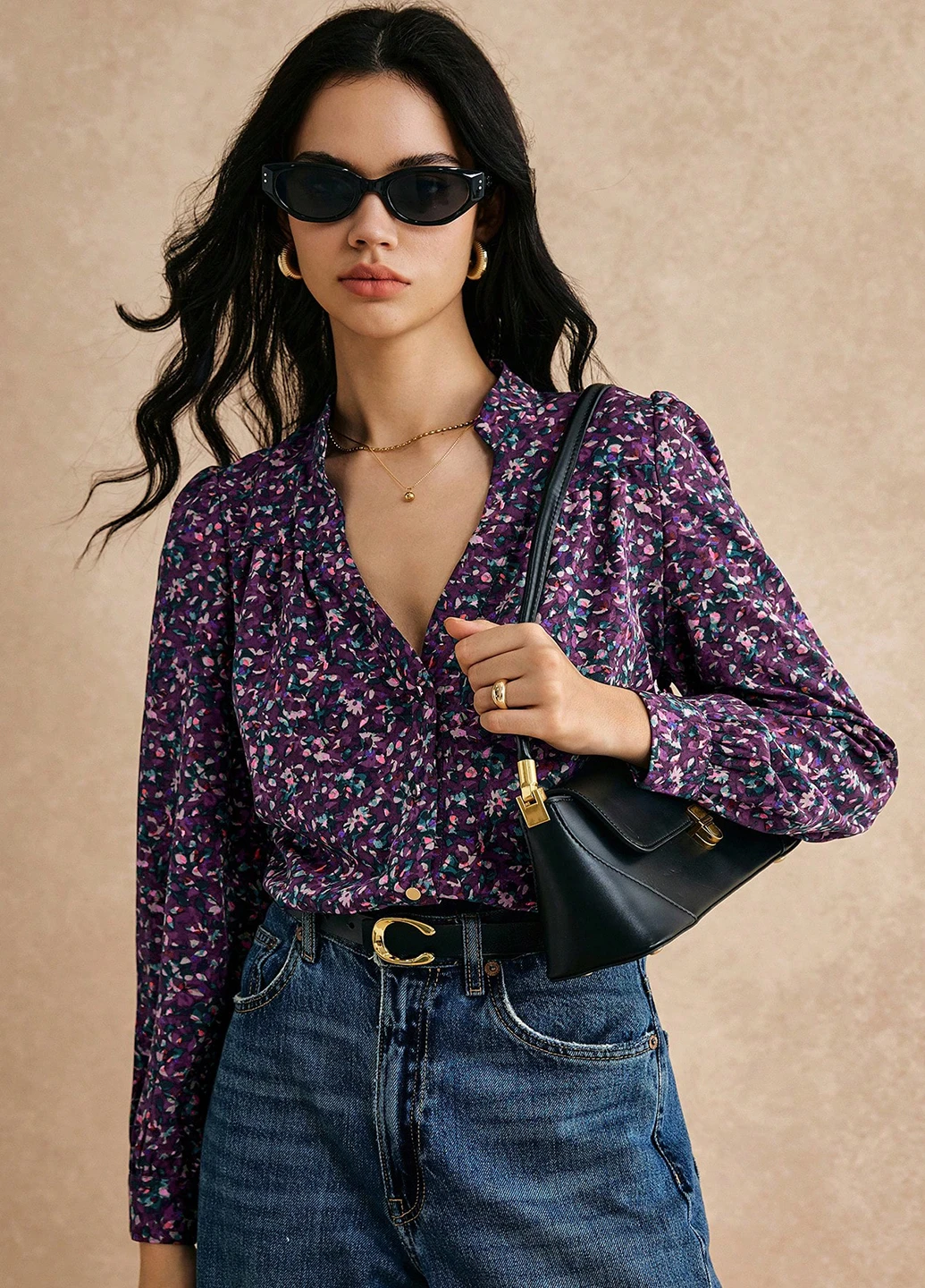 Комбінована блуза SHEIN