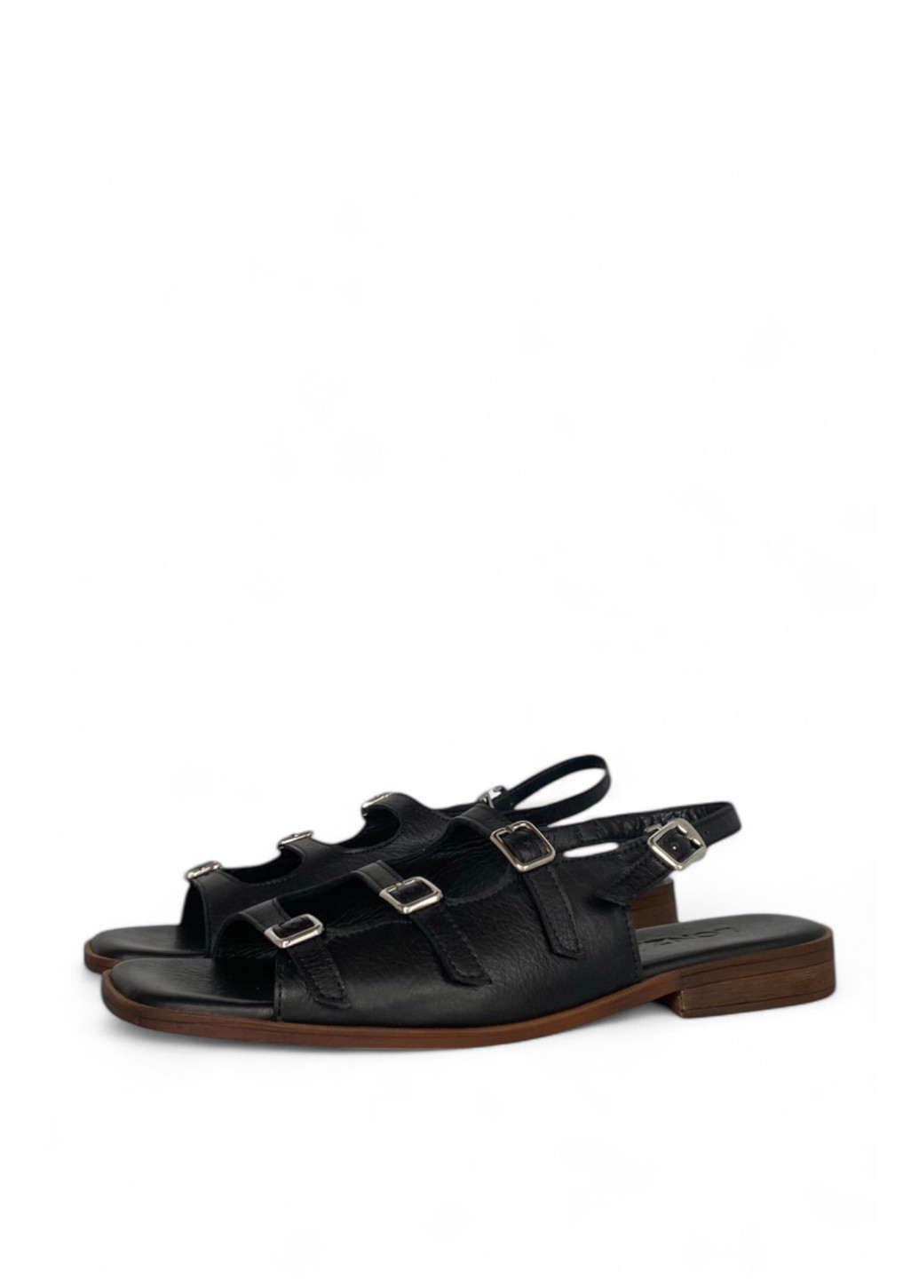 Черные босоножки Lonza с ремешком