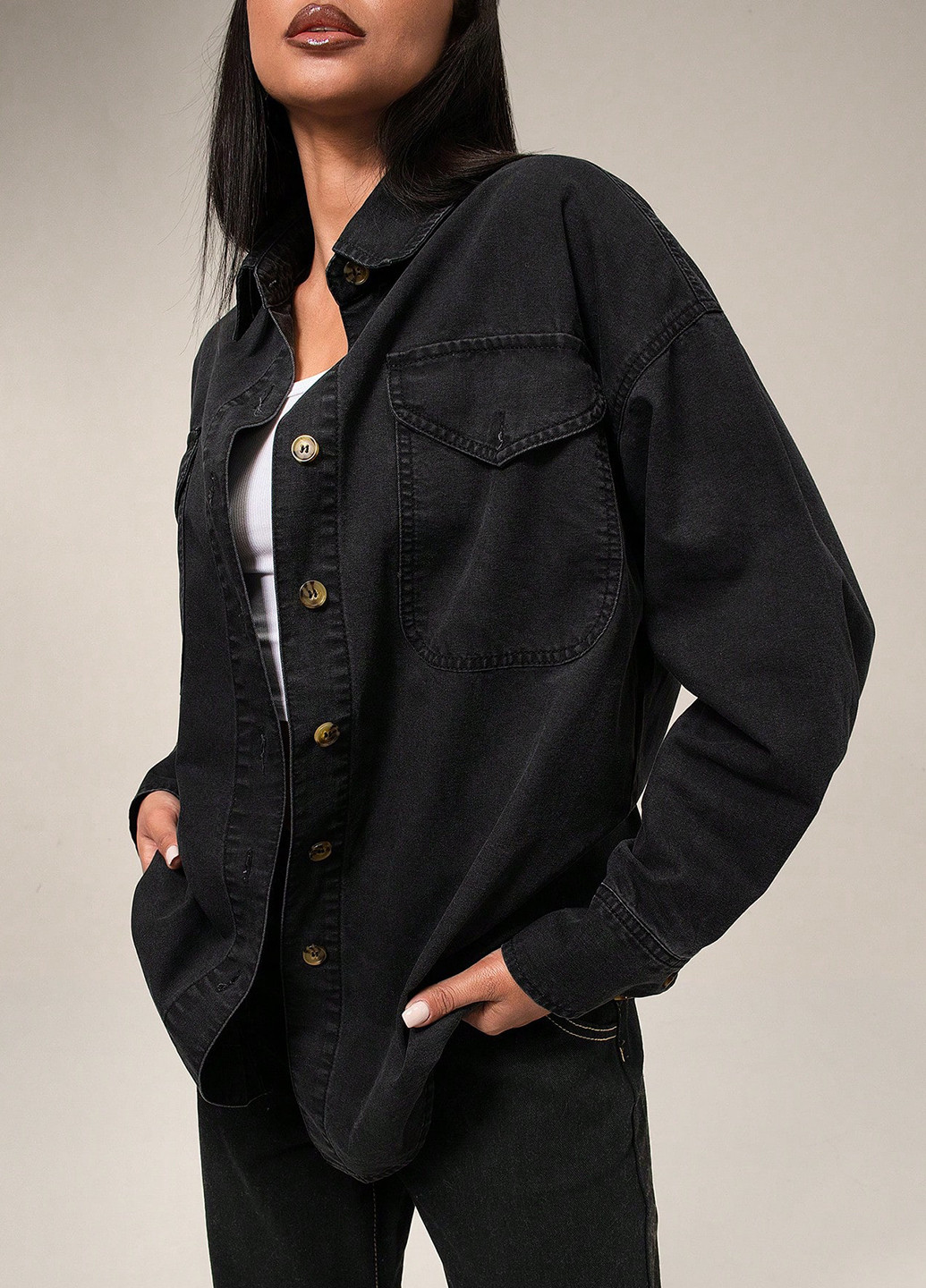 Куртка-рубашка SHEIN (346790259)