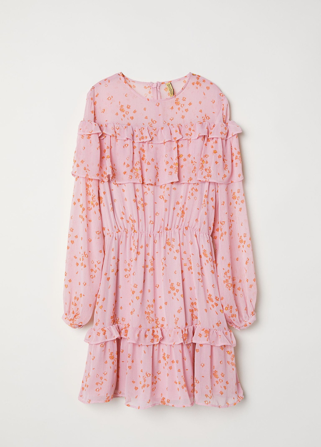 Рожева кежуал плаття, сукня H&M з квітковим принтом
