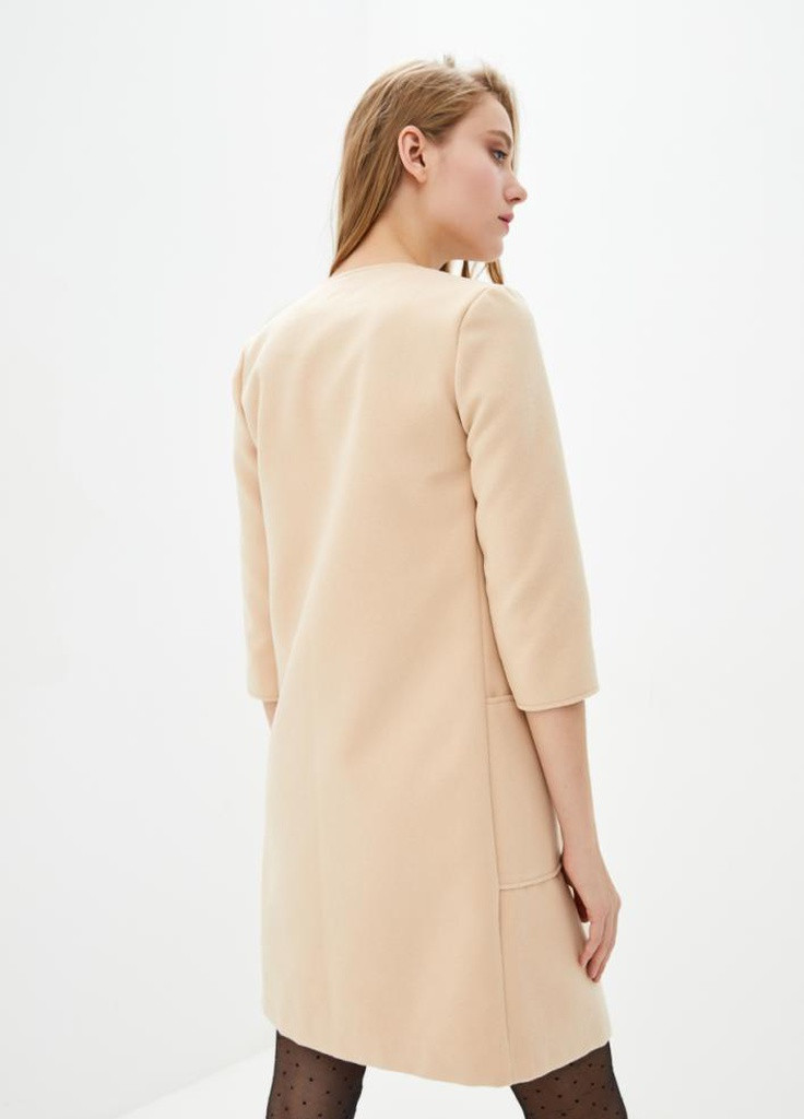 Бежеве демісезонне Жіночий кардиган-пальто з кашеміру Sema Podium