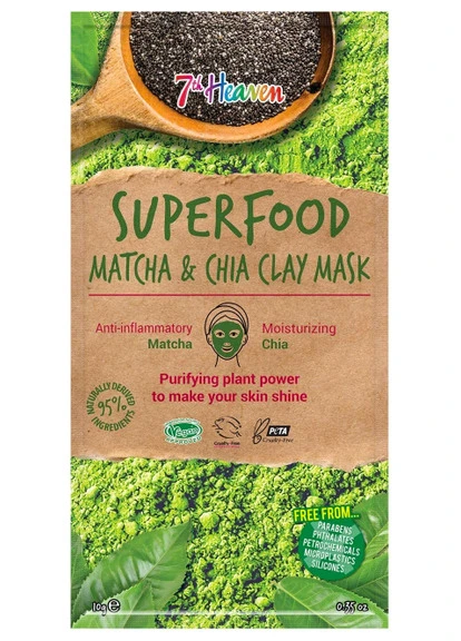 Глиняна маска для обличчя Superfood Matcha Chia Clay Mask 7th Heaven (250116209)