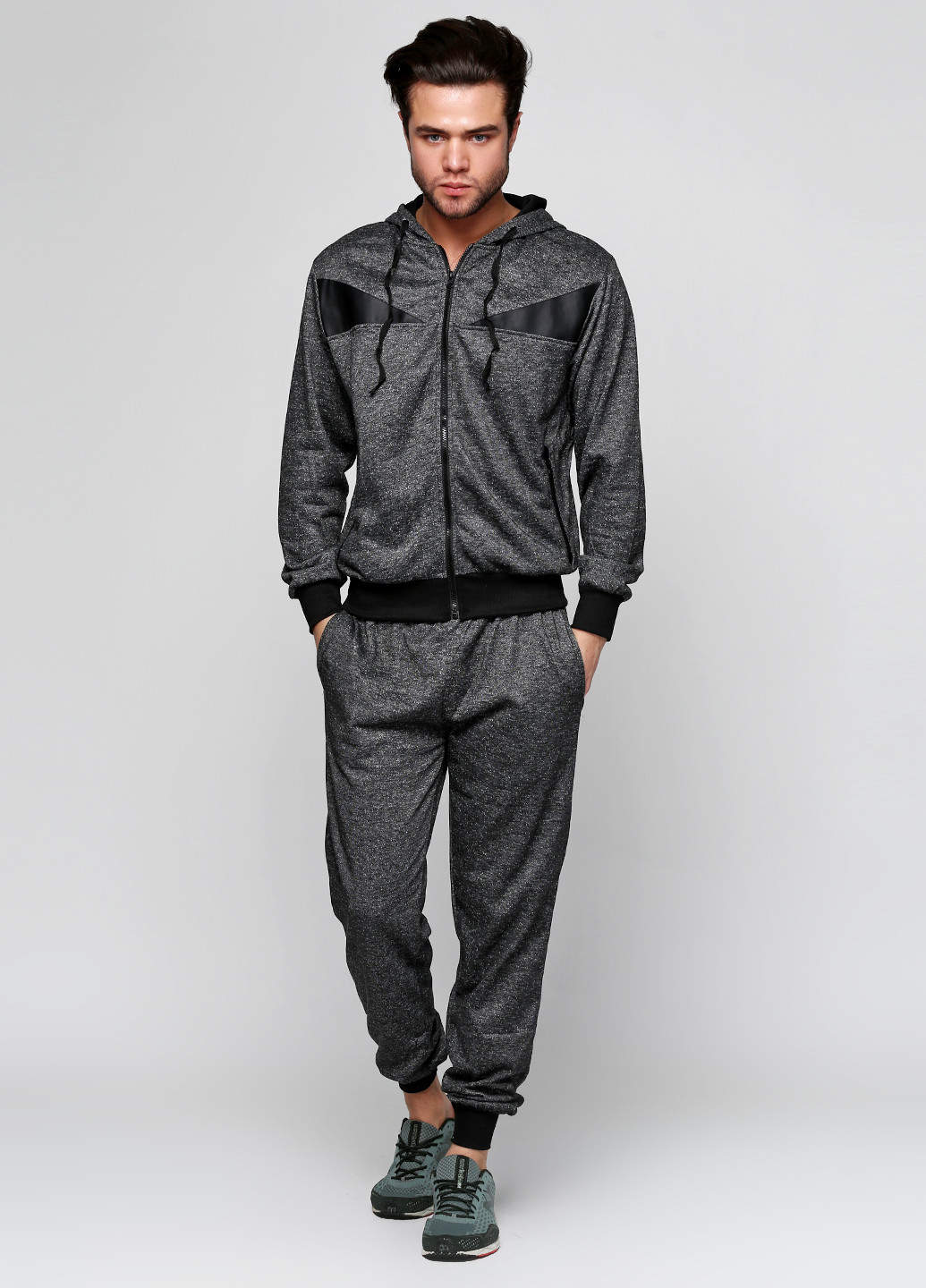 Темно-сірий демісезонний костюм (толстовка, брюки) брючний LxPCX