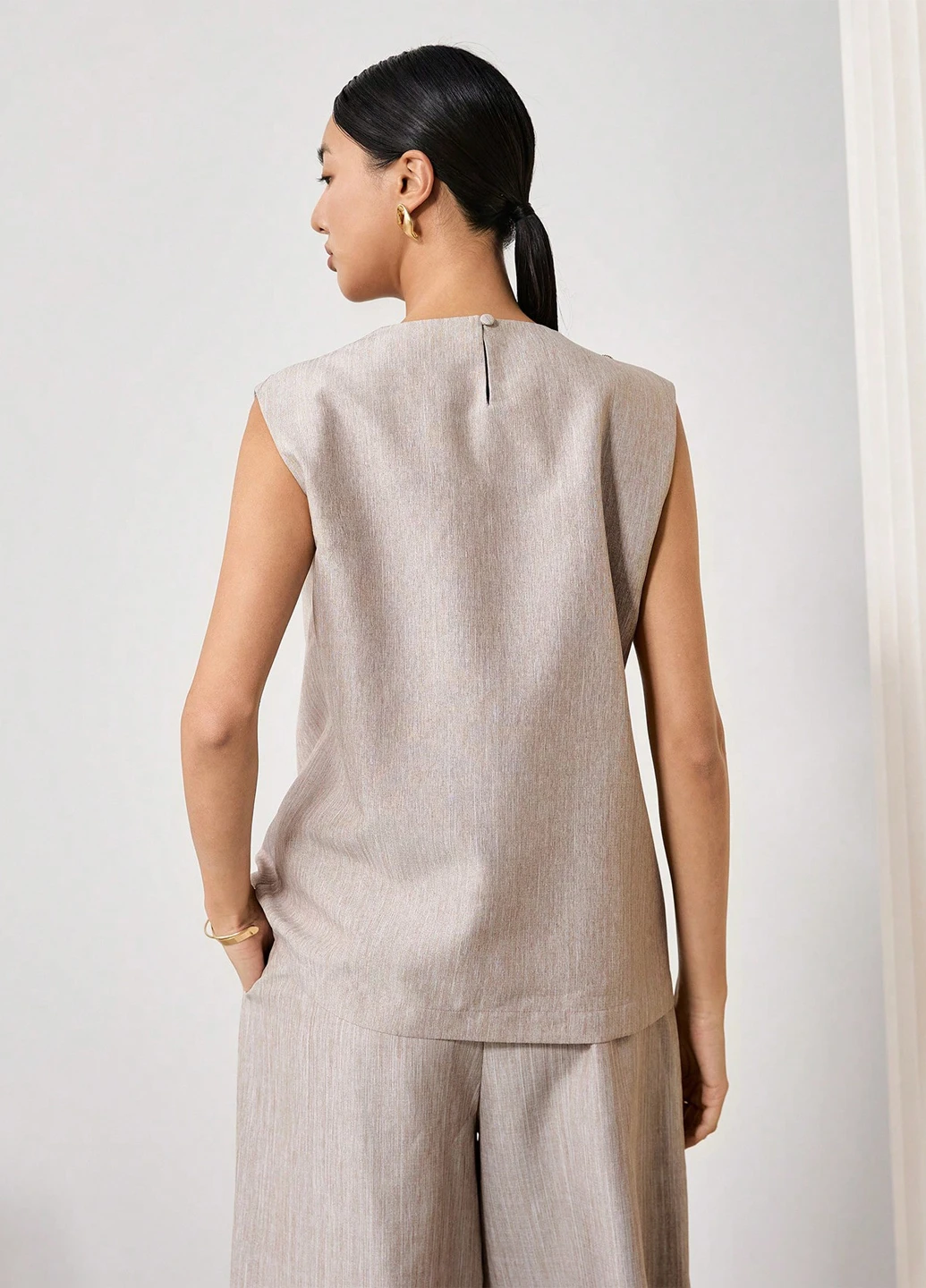 Бежевая блуза SHEIN