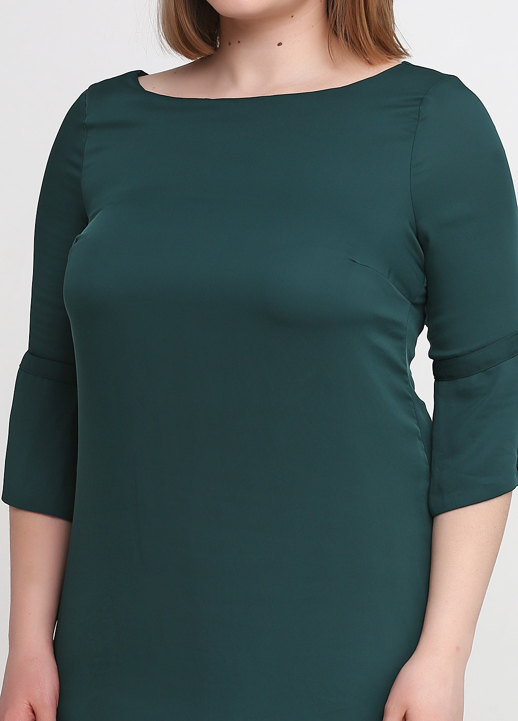 Зеленое кэжуал платье H&M однотонное
