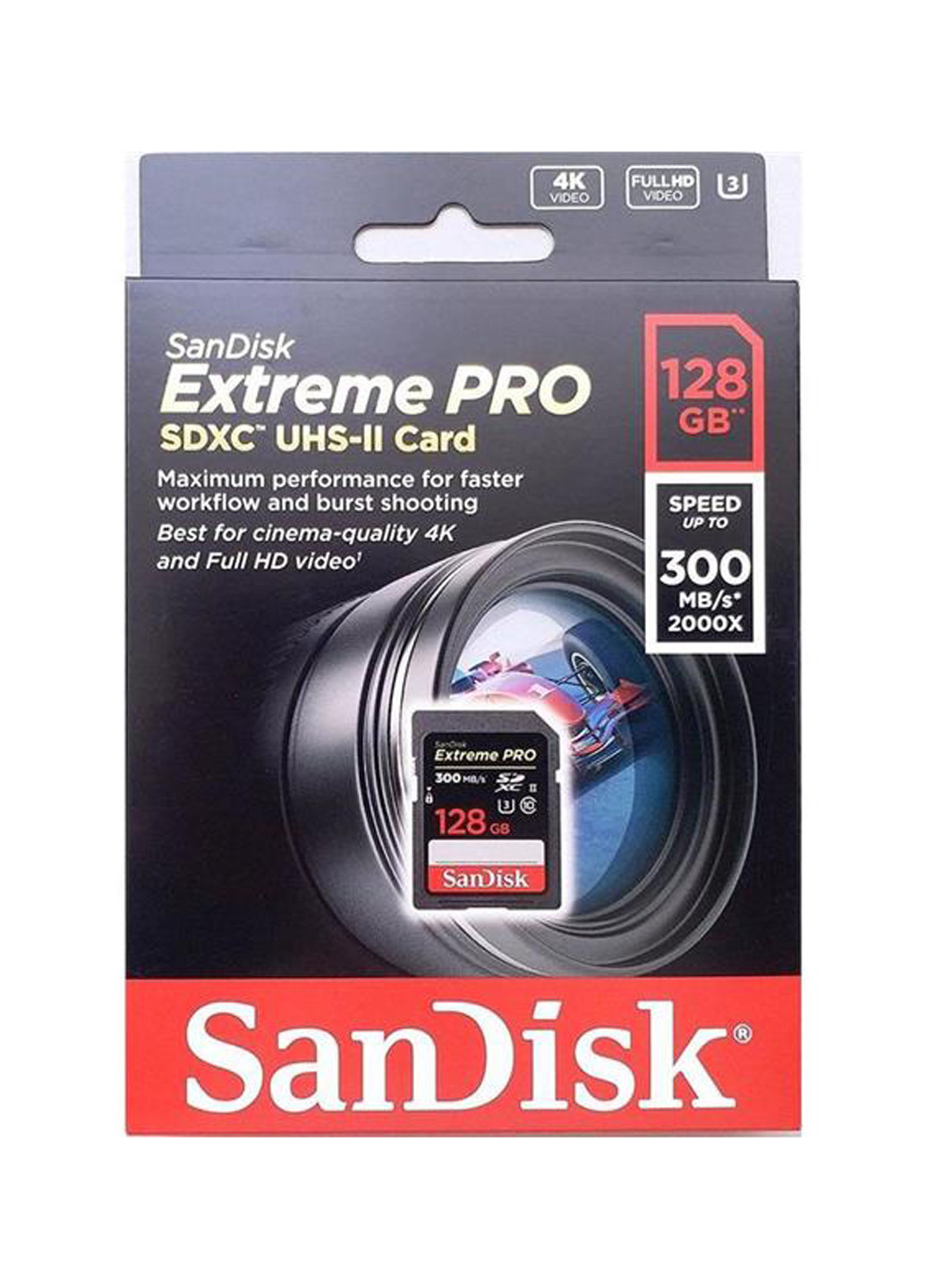 Карта пам'яті SDXC 128GB C10 UHS-II (R300 / W260MB / s) 4K Extreme Pro (SDSDXPK-128G-GN4IN) SanDisk карта памяти sandisk sdxc 128gb c10 uhs-ii (r300/w260mb/s) 4k extreme pro (sdsdxpk-128g-gn4in) (130843113)