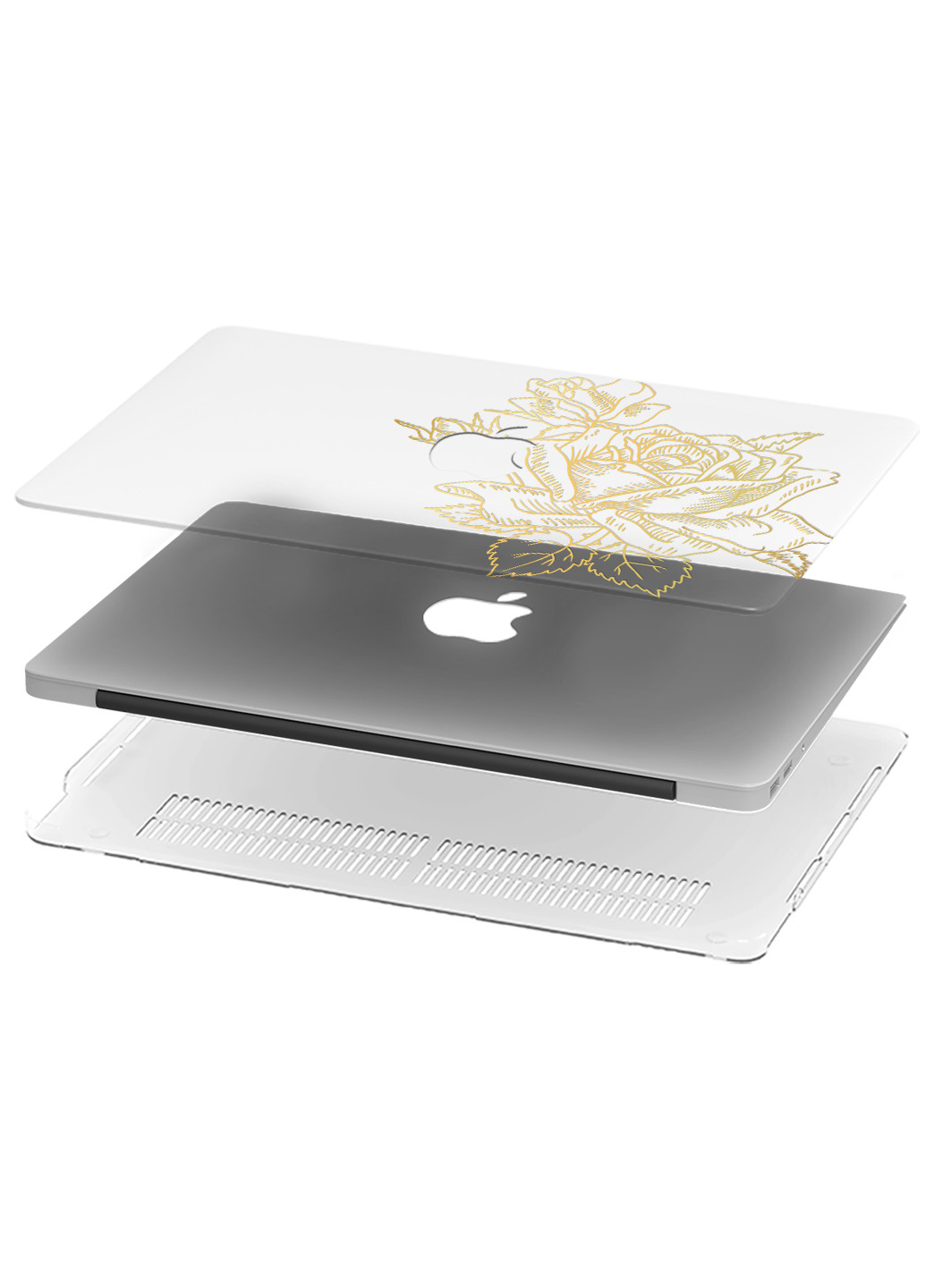 Чехол пластиковый для Apple MacBook Pro 15 A1707 / A1990 Роза (The roze) (9649-1756) MobiPrint (218508604)