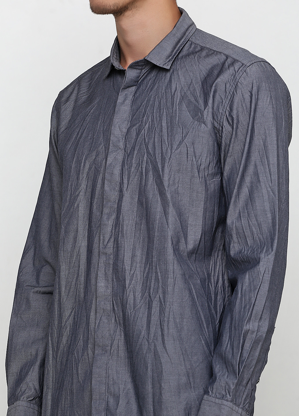 Серая кэжуал рубашка в полоску Antony Morato с длинным рукавом