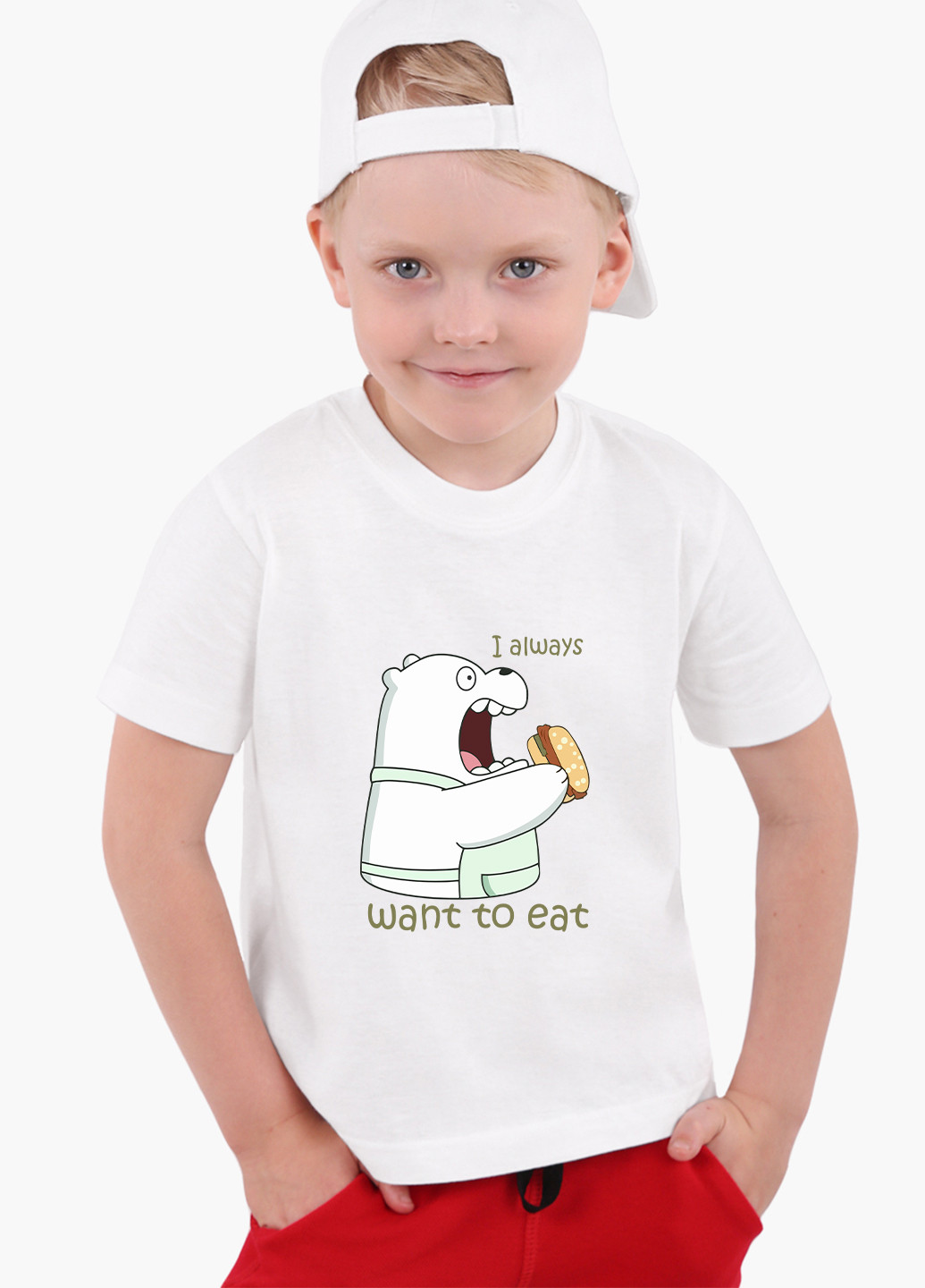 Біла демісезонна футболка дитяча вся правда про ведмедів (we bare bears) білий (9224-2908) 164 см MobiPrint