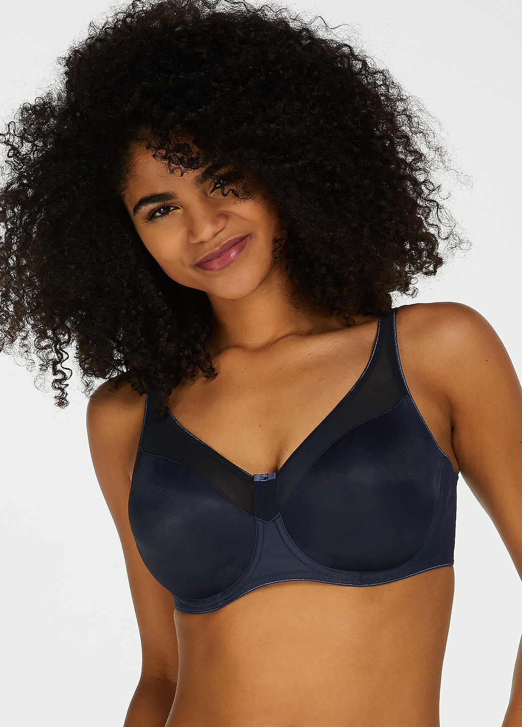 Тёмно-синий минимайзер бюстгальтер Hunkemoller с косточками полиэстер