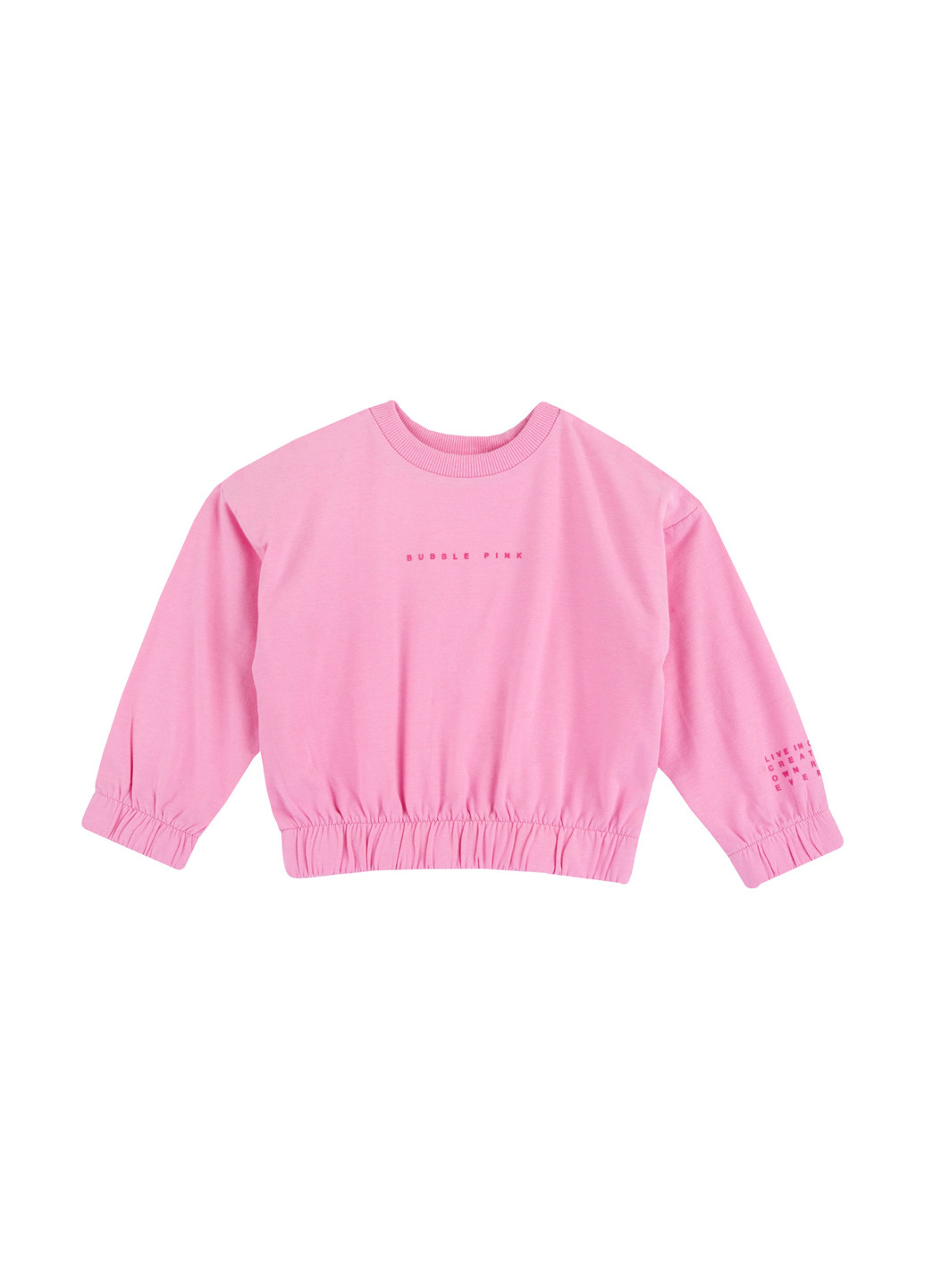 Chicco світшот напис рожевий кежуал бавовна, футер