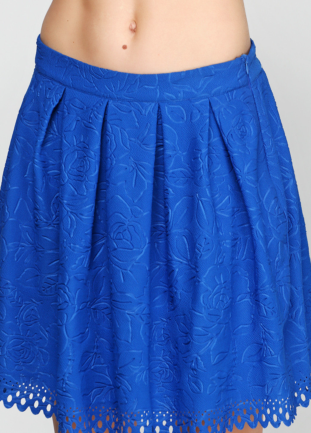 Синяя кэжуал однотонная юбка Mi Ami мини
