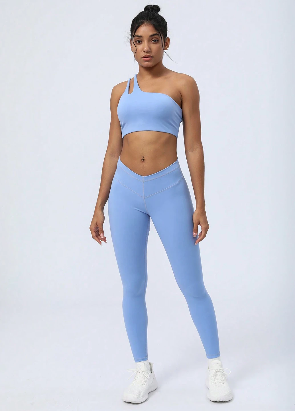 Голубые демисезонные леггинсы SHEIN