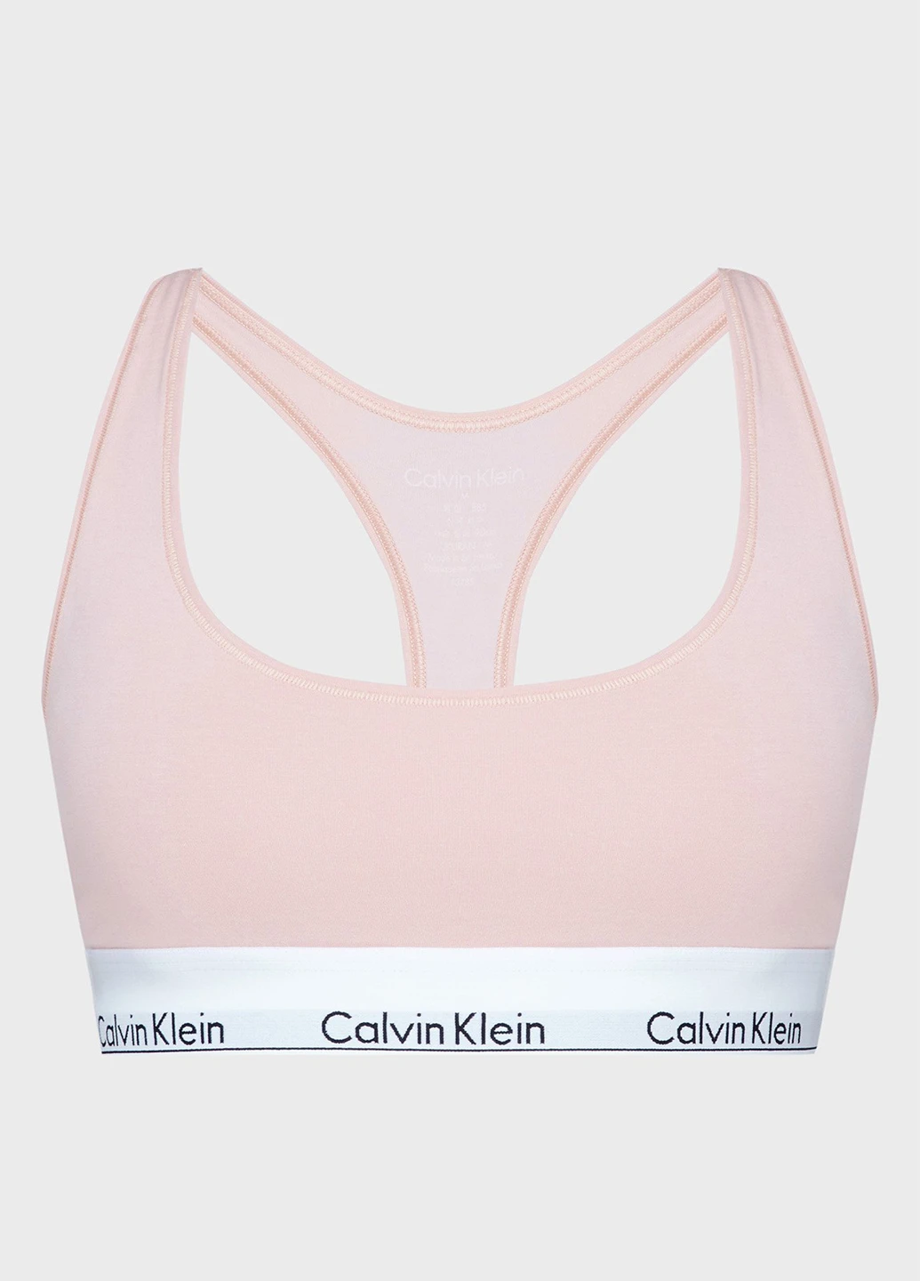 Рожевий топ бюстгальтер Calvin Klein без кісточок бавовна
