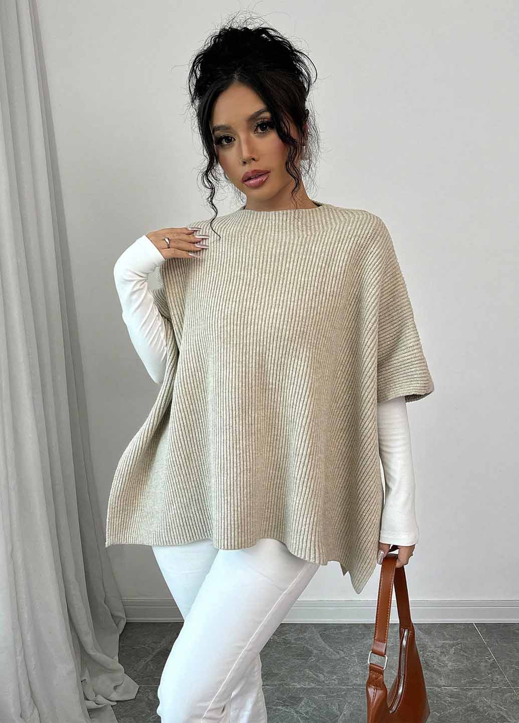 Бежевый демисезонный джемпер джемпер SHEIN