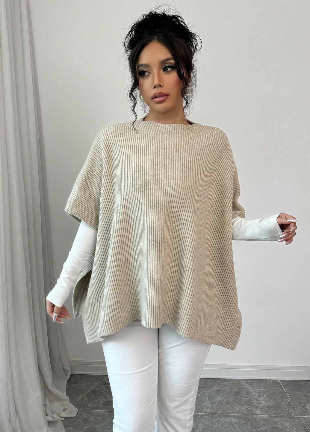 Бежевый демисезонный джемпер джемпер SHEIN