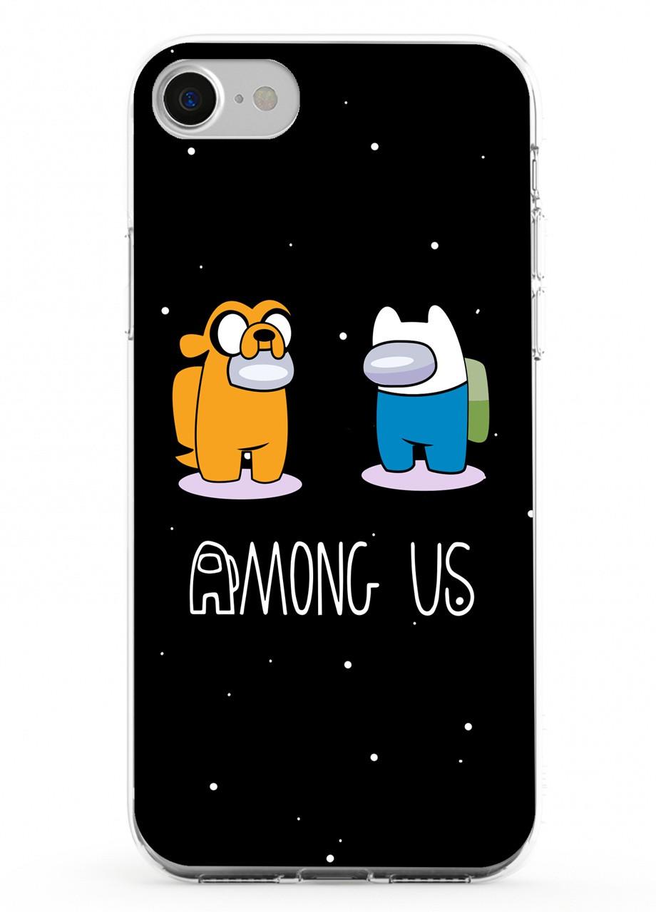 Чехол силиконовый Apple Iphone 7 Амонг Ас Время приключений Фин и Джейк (Among Us Adventure Time Finn & Jake) (17361-2414) MobiPrint (219566526)