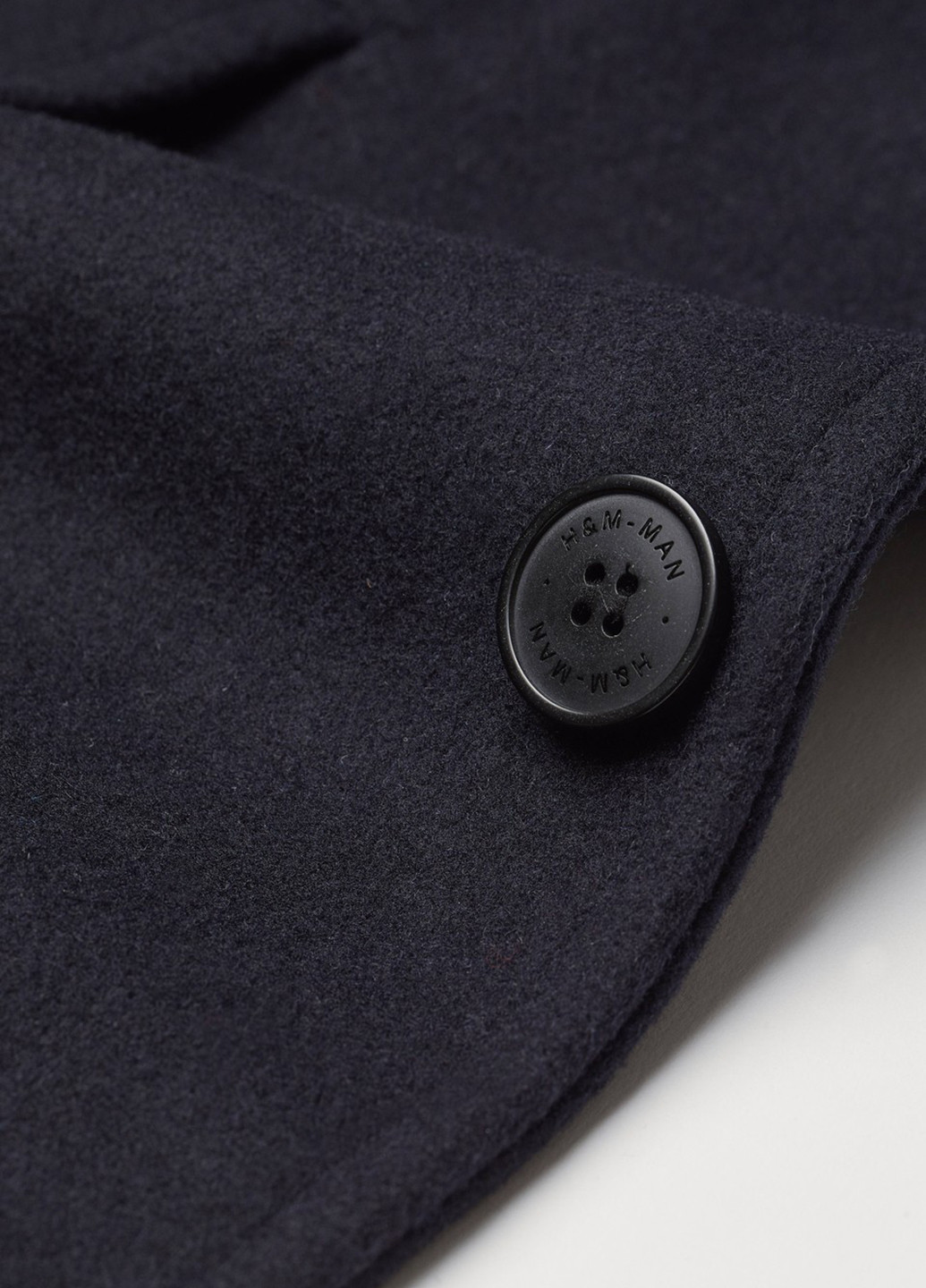 Темно-синє демісезонне Пальто однобортне H&M