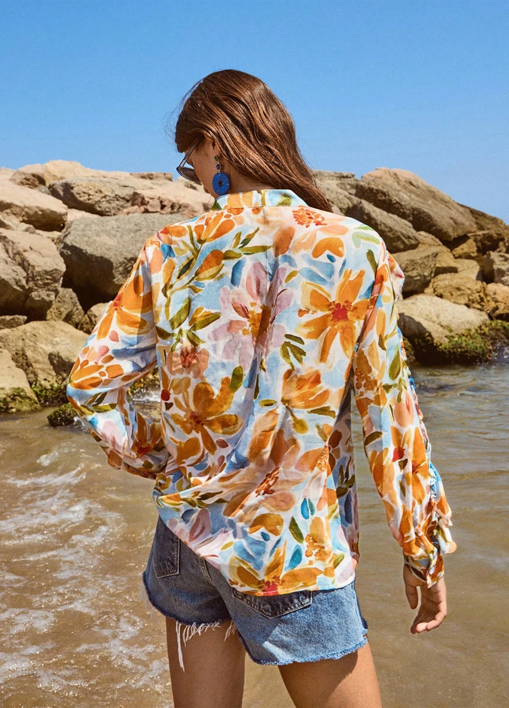 Помаранчева блуза SHEIN