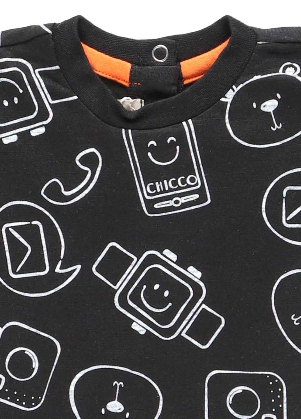 Черная летняя футболка Chicco
