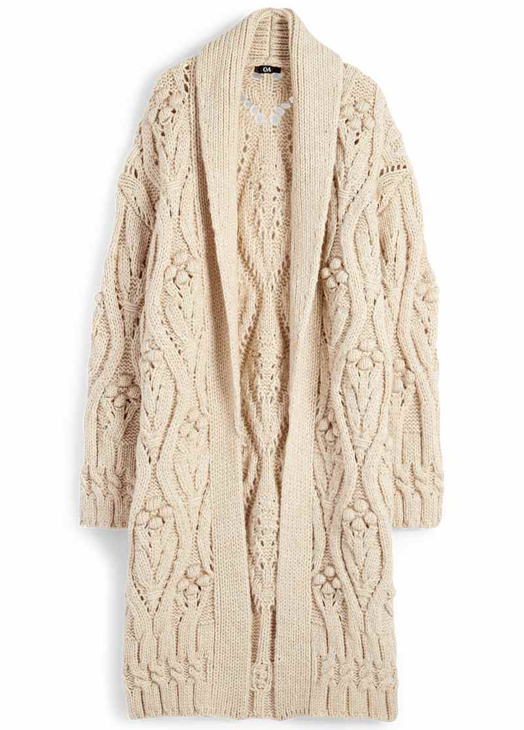 Бежевый зимний кардиган C&A