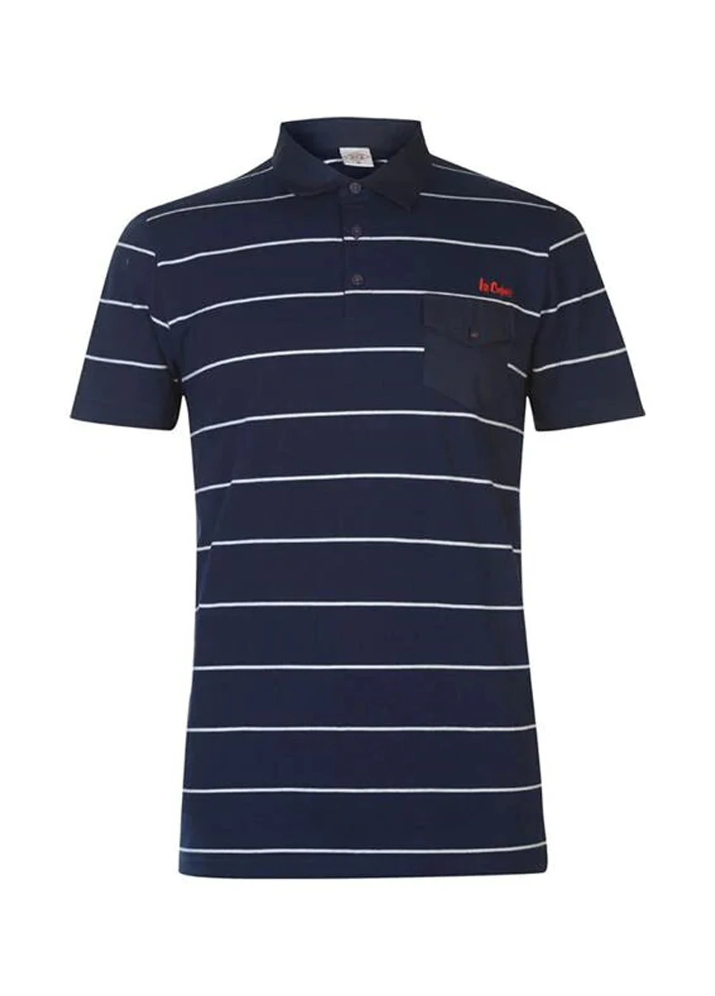 Темно-синяя футболка-поло для мужчин Lee Cooper в полоску