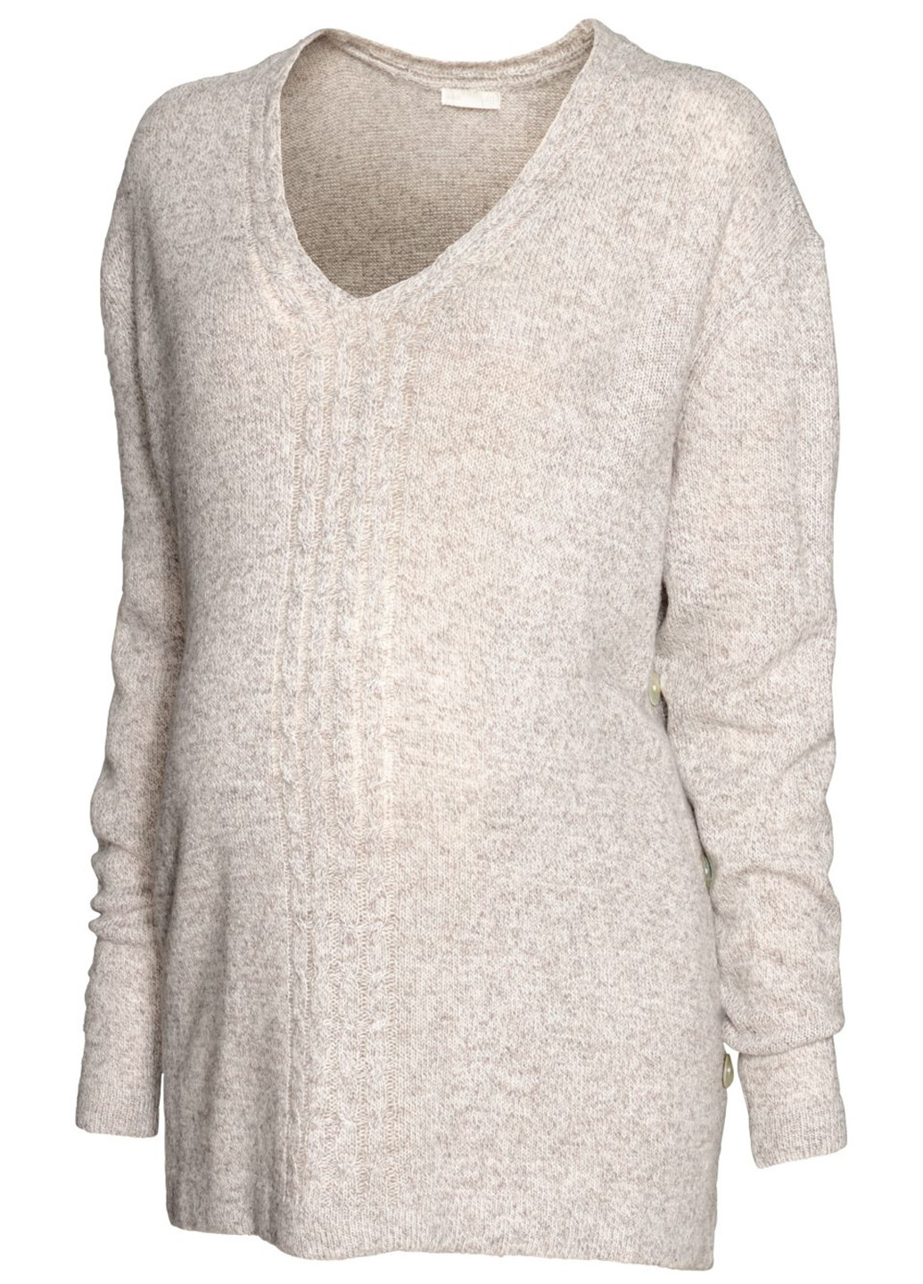 Сіро-бежевий демісезонний пуловер для вагітних пуловер H&M