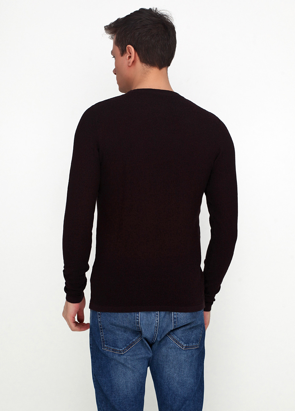 Темно-бордовий демісезонний светр джемпер Jack & Jones