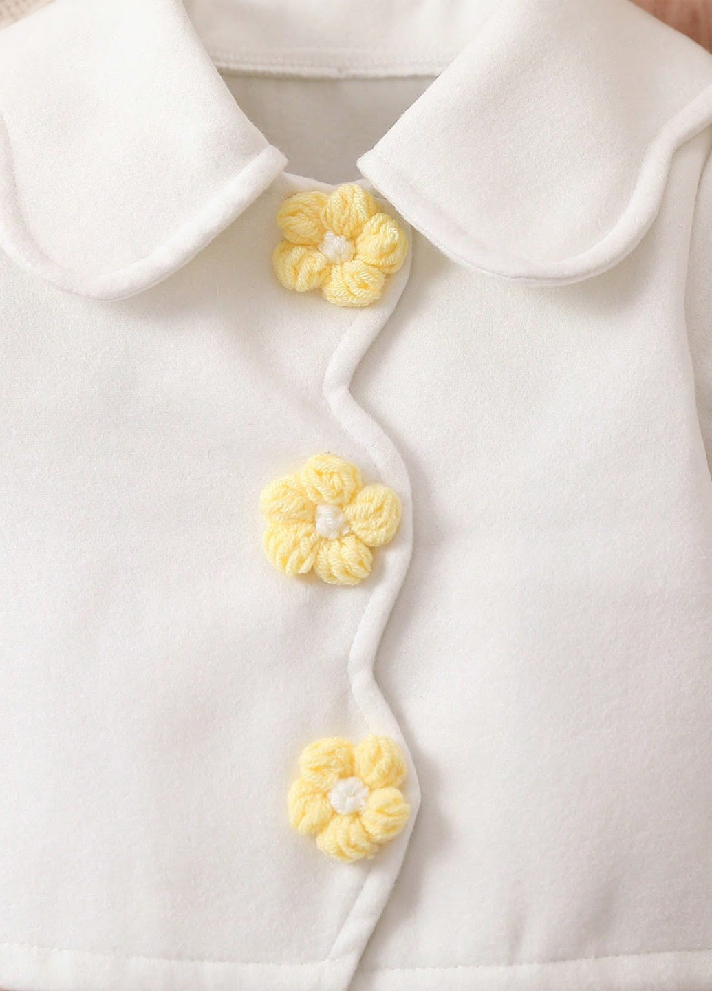 Белое Кэжуал полупальто однобортное SHEIN однотонное