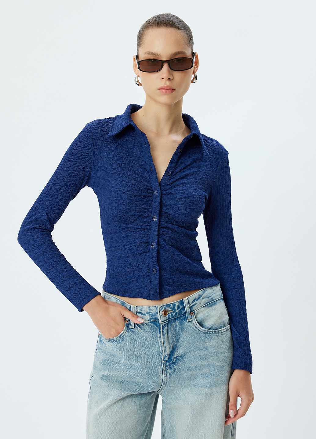 Синяя блуза KOTON