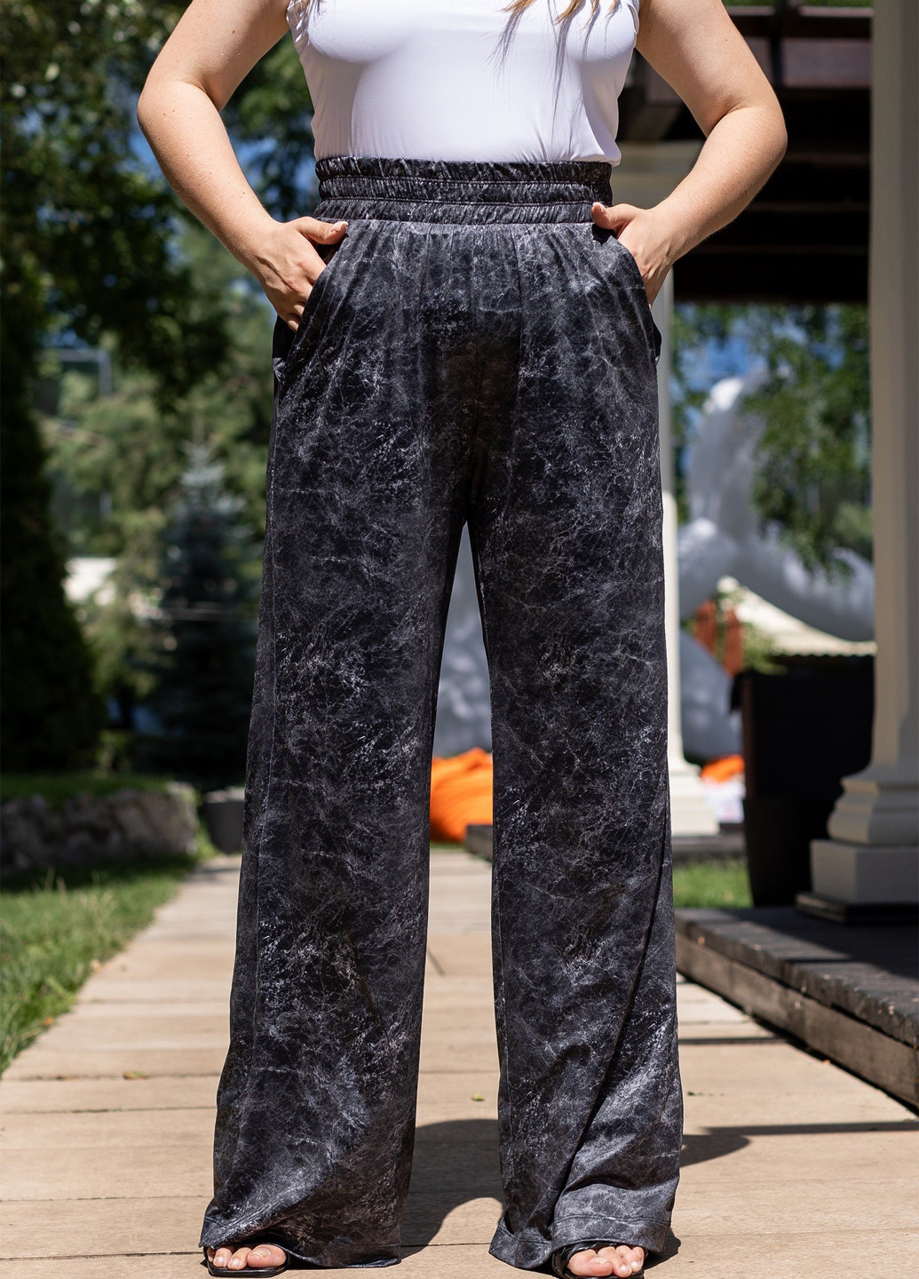 Штани палаццо з мікрофібри TOTALFIT (353331983)