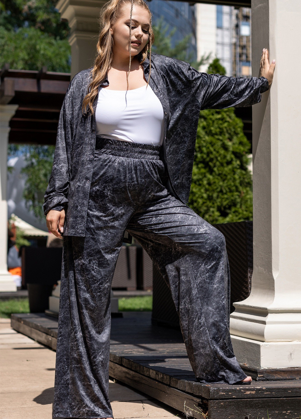 Штани палаццо з мікрофібри TOTALFIT (353331983)