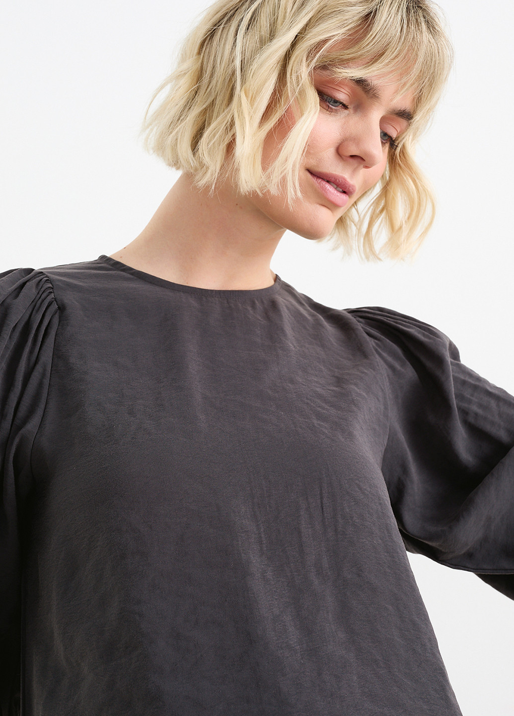 Темно-серое кэжуал платье а-силуэт C&A однотонное