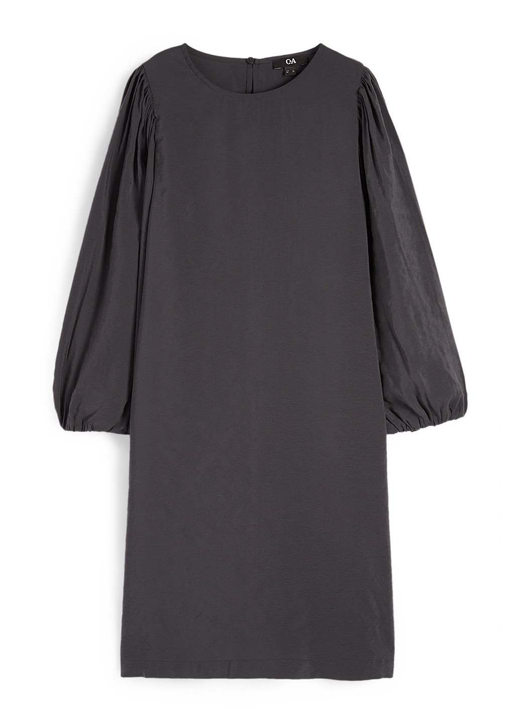 Темно-серое кэжуал платье а-силуэт C&A однотонное
