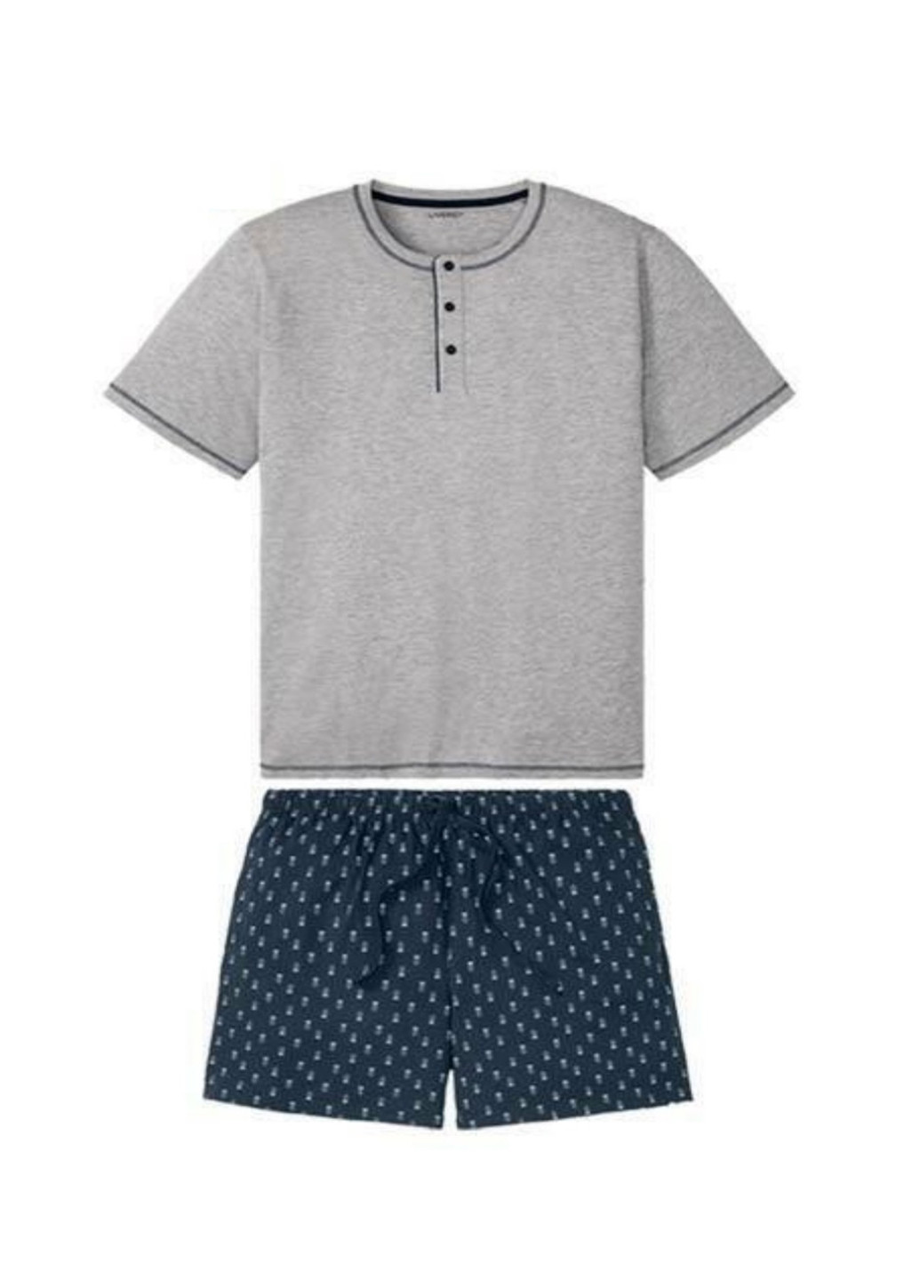 Піжама (футболка, шорти) Livergy футболка + шорти меланж світло-сіра домашня трикотаж, бавовна