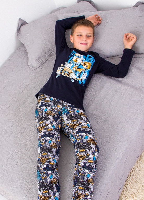 Сіра всесезон піжама для хлопчика (підліткова) кофта + брюки Носи своє