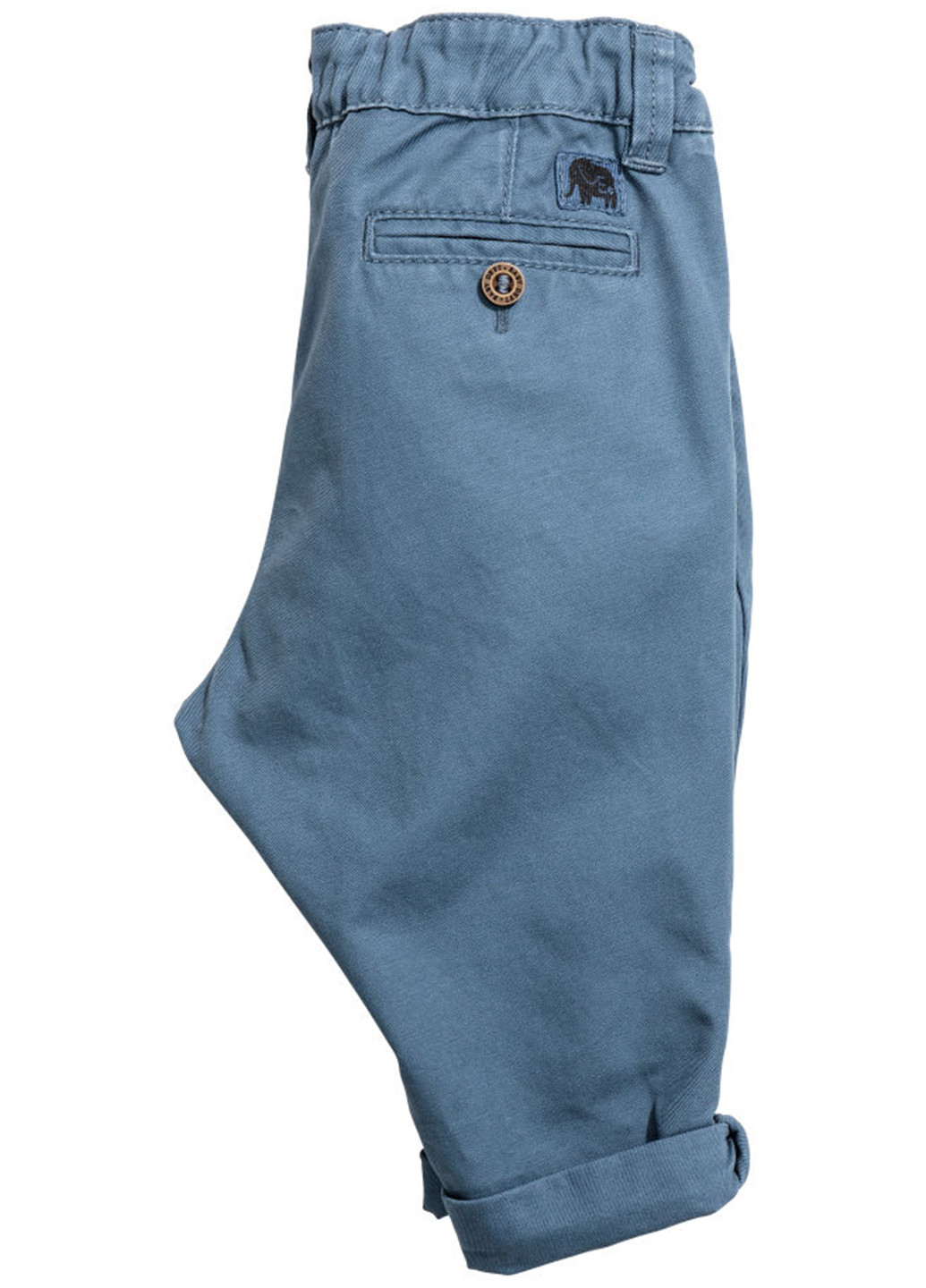Темно-голубые кэжуал демисезонные брюки со средней талией H&M